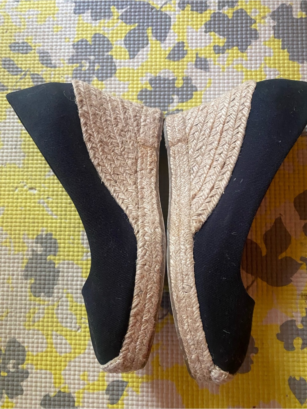 J. Crew Black Espadrille Wedge Flats - Picture 6 of 8